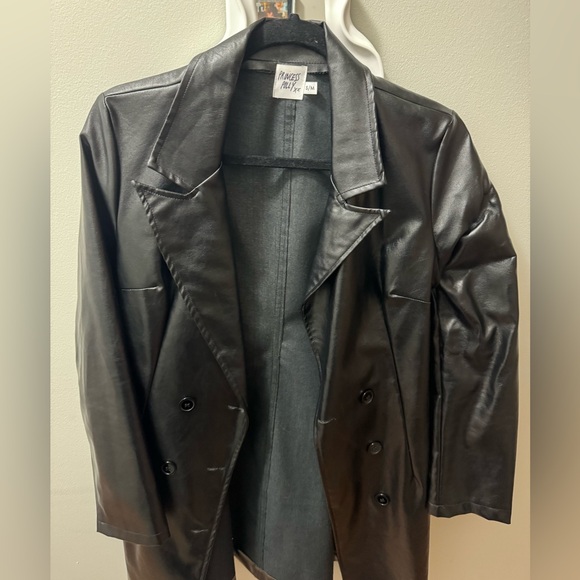 Princess Polly Mid-Long Length Leather Jacket - Picture 6 of 7